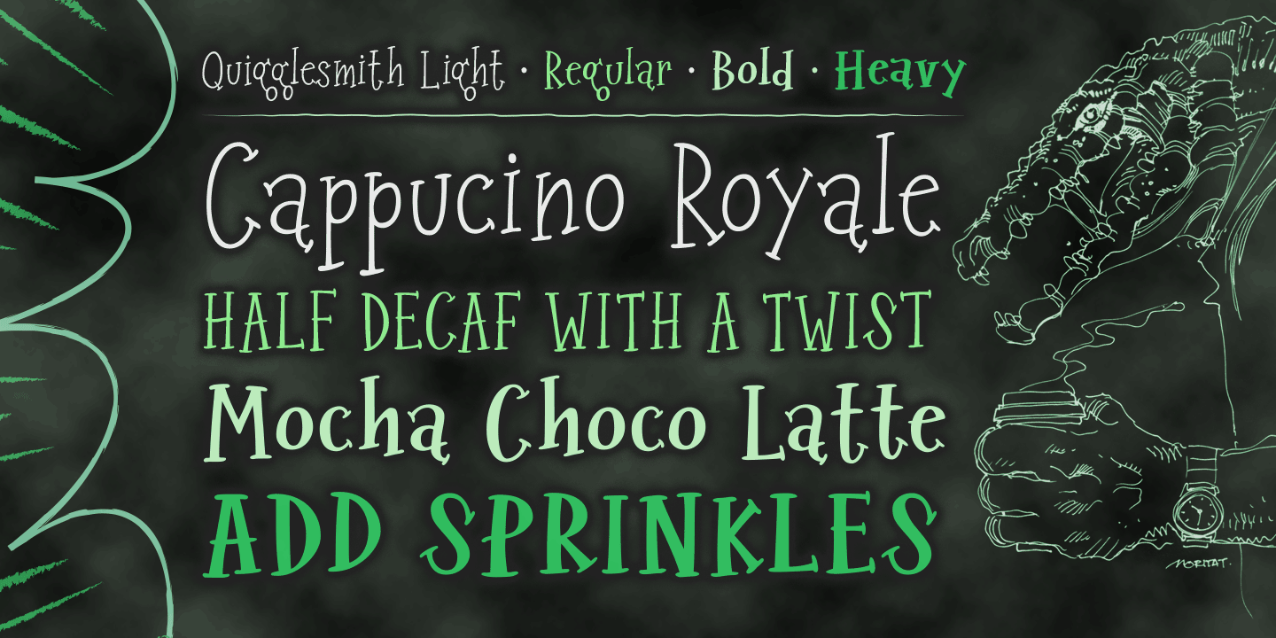 Quigglesmith Regular Font preview